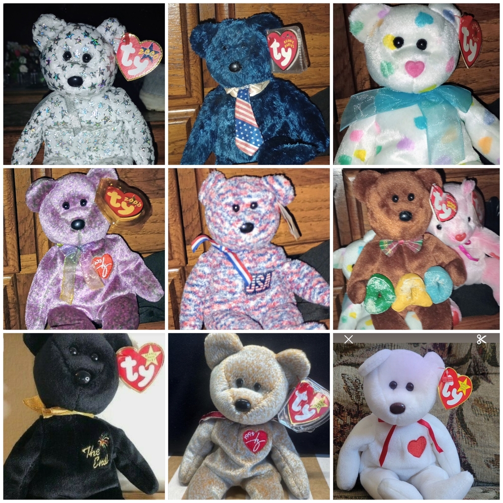 Ty Blue and Purple Stuffed Animals Collection